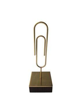 Kate Spade New York “Zadie Drive” Paperweight – Brass Paper Clip Sculpture